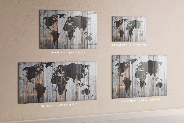 Magneetbord De wereld op board.