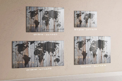 Magneetbord De wereld op board.