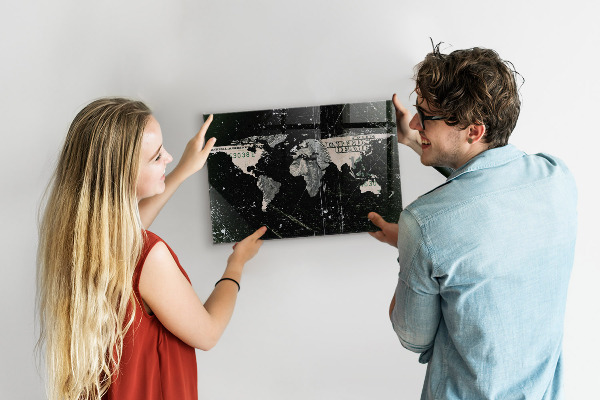 Magnetisch bord Dollar Wereldkaart