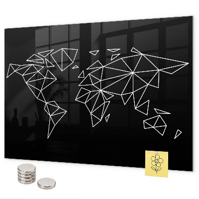 Magnetisch bord Kaart van de moderne wereld
