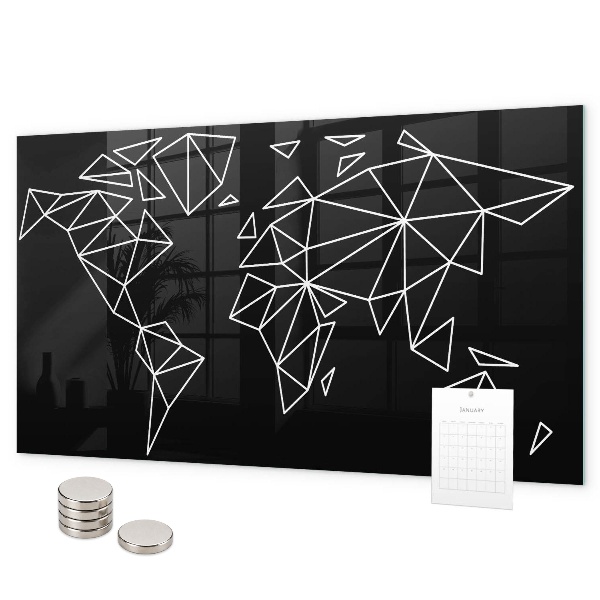 Magnetisch bord Kaart van de moderne wereld