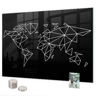 Magnetisch bord Kaart van de moderne wereld