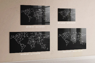 Magnetisch bord Kaart van de moderne wereld