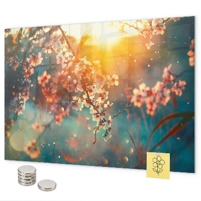 Magneetbord Lentebloemen