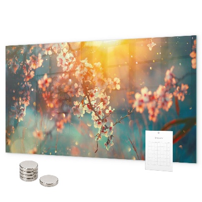 Magneetbord Lentebloemen