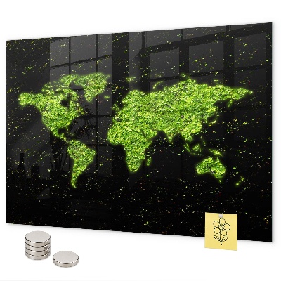 Magneetbord Wereldkaart