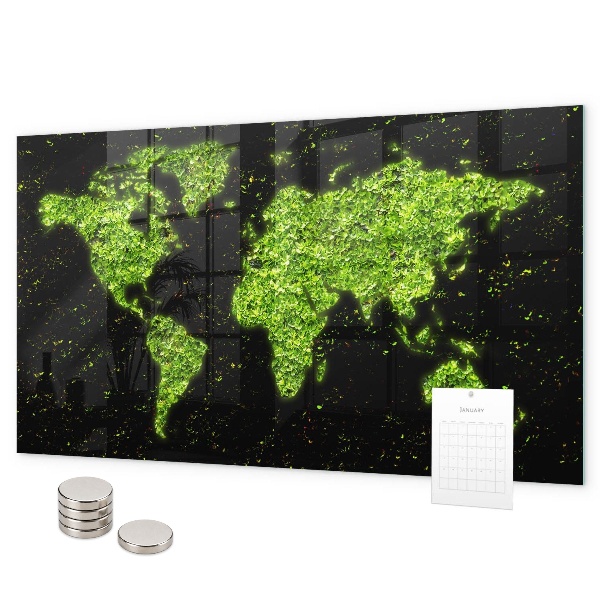Magneetbord Wereldkaart