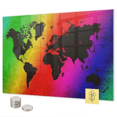 Magnetisch bord Wereldkaart
