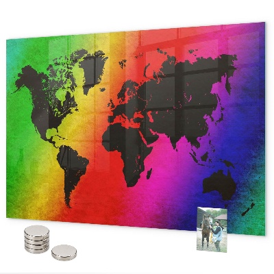 Magnetisch bord Wereldkaart