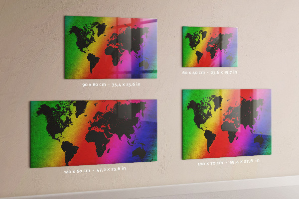 Magnetisch bord Wereldkaart