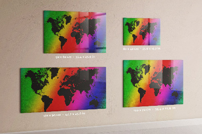 Magnetisch bord Wereldkaart