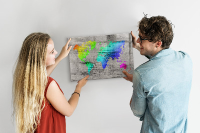 Magneetbord Wereldkaart