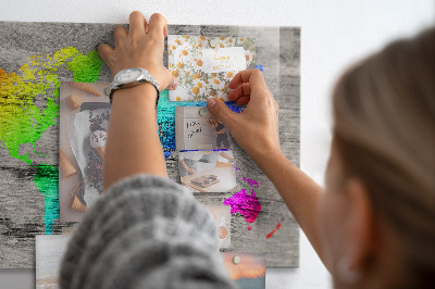 Magneetbord Wereldkaart