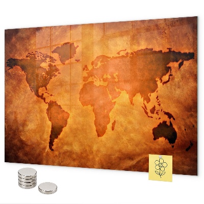 Magnetisch bord Grote wereldkaart