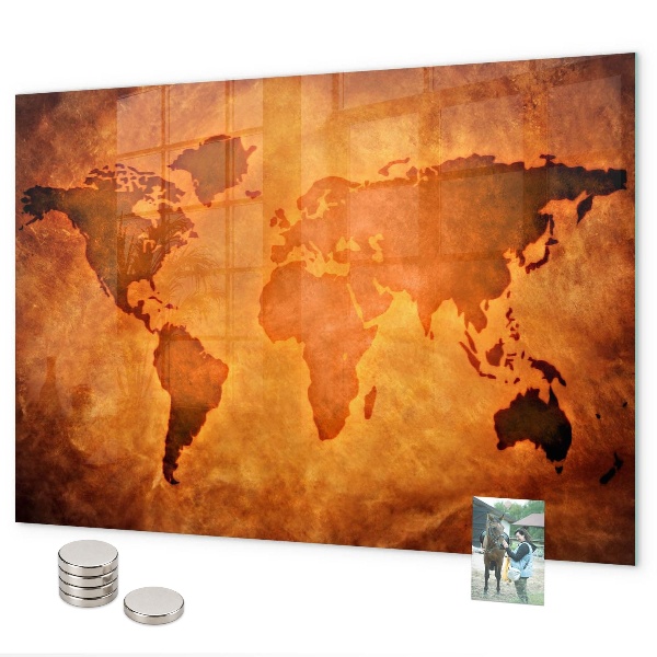Magnetisch bord Grote wereldkaart