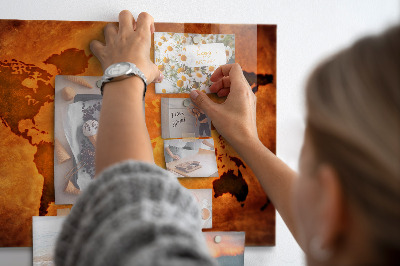 Magnetisch bord Grote wereldkaart