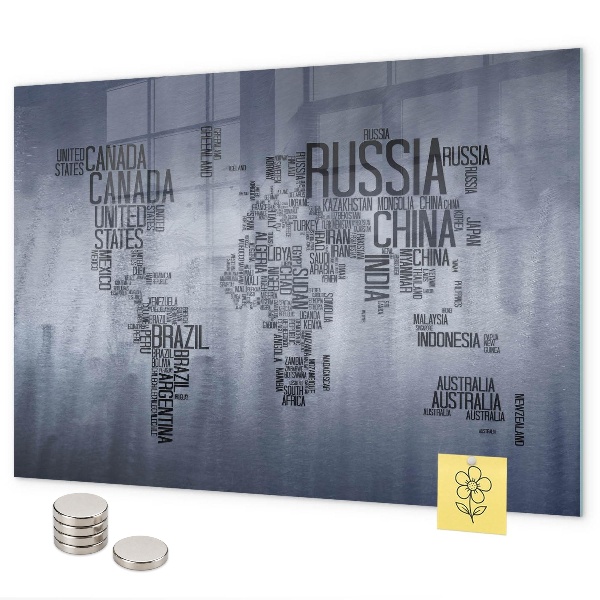 Wereldkaart met bijschriften