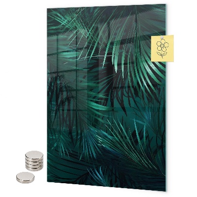 Magnet board Donkere tropische bladeren