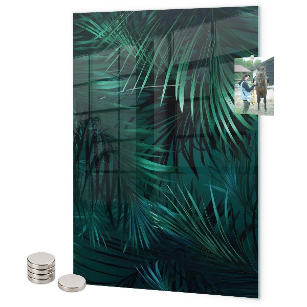 Magnet board Donkere tropische bladeren