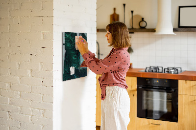 Magnet board Donkere tropische bladeren