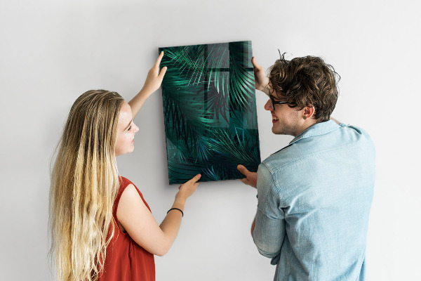 Magnet board Donkere tropische bladeren