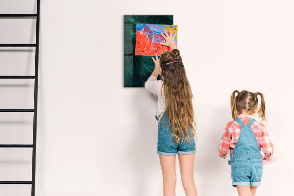 Magnet board Donkere tropische bladeren