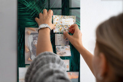 Magnet board Donkere tropische bladeren
