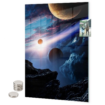 Magnet board Blauwe exotische bladeren