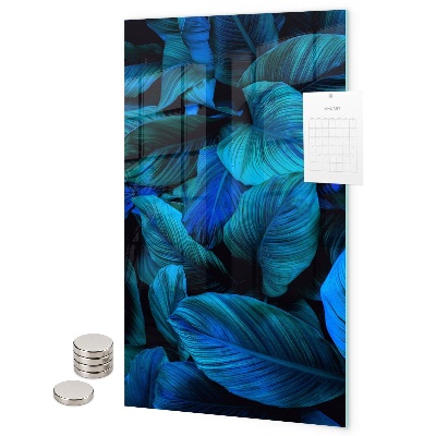 Magnet board Blauwe exotische bladeren