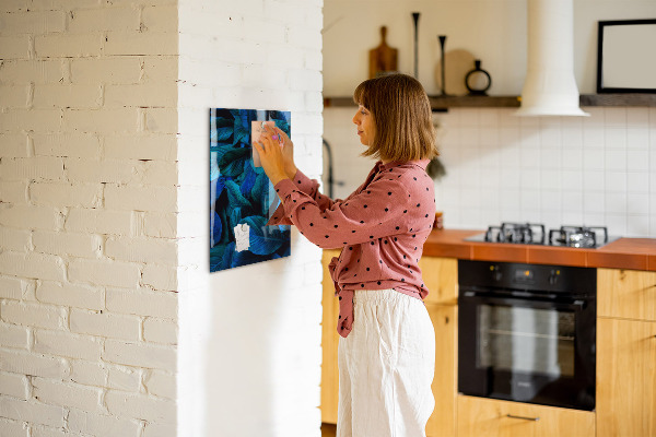 Magnet board Blauwe exotische bladeren