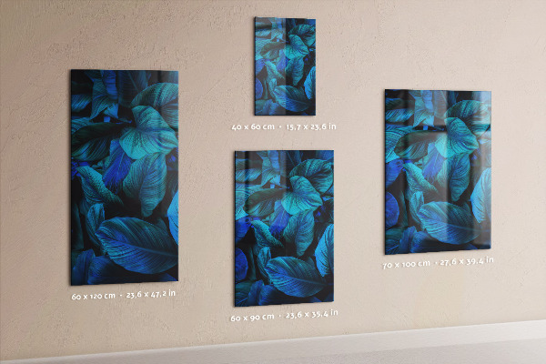 Magnet board Blauwe exotische bladeren