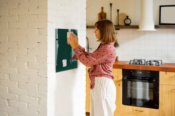 Memobord van glas met print inclusief neodymium magneten Stijlvol bord voor foto's en notities