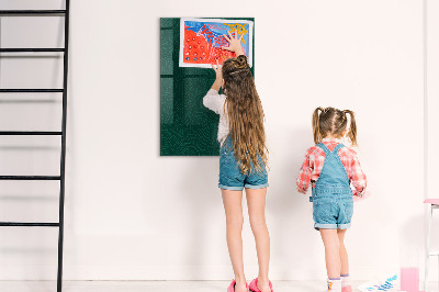 Memobord van glas met print inclusief neodymium magneten Stijlvol bord voor foto's en notities