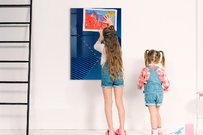 Decoratief glazen wandbord beschrijfbaar en magnetisch Modern prikbord voor foto's en notities