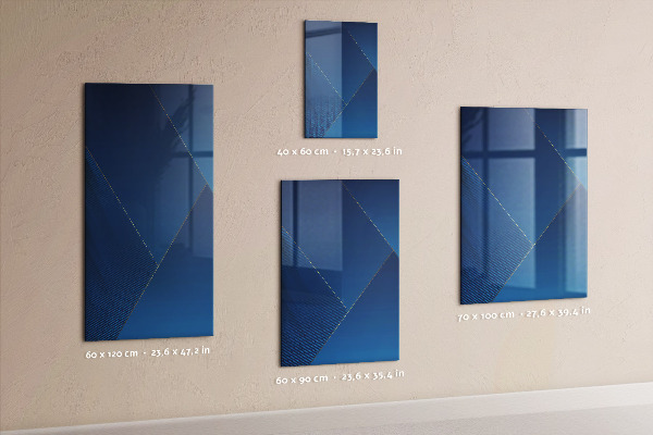 Decoratief glazen wandbord beschrijfbaar en magnetisch Modern prikbord voor foto's en notities