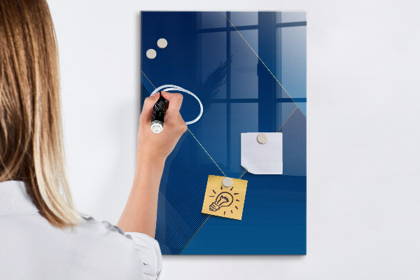 Decoratief glazen wandbord beschrijfbaar en magnetisch Modern prikbord voor foto's en notities