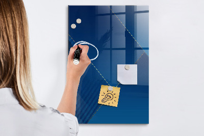 Decoratief glazen wandbord beschrijfbaar en magnetisch Modern prikbord voor foto's en notities