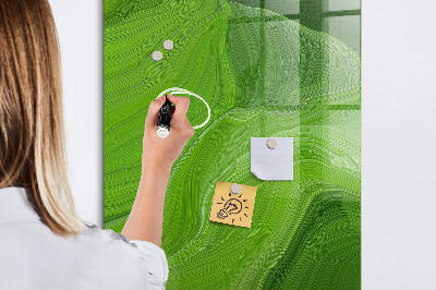 Memobord van glas met print inclusief neodymium magneten Groen bord voor foto's en notities