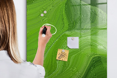 Memobord van glas met print inclusief neodymium magneten Groen bord voor foto's en notities