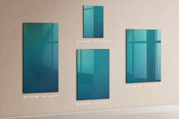 Decoratief glazen wandbord beschrijfbaar en magnetisch Modulair bord voor notities en foto's