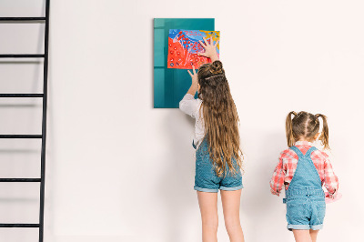 Decoratief glazen wandbord beschrijfbaar en magnetisch Modulair bord voor notities en foto's