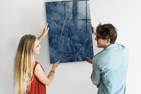 Decoratief glazen wandbord beschrijfbaar en magnetisch Modern prikbord voor notities en foto's