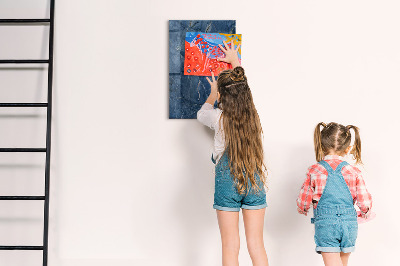 Decoratief glazen wandbord beschrijfbaar en magnetisch Modern prikbord voor notities en foto's