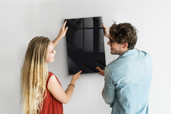 Memobord van glas met print inclusief neodymium magneten Modern prikbord voor notities en foto's