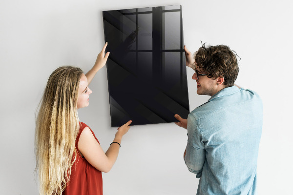 Memobord van glas met print inclusief neodymium magneten Modern prikbord voor notities en foto's