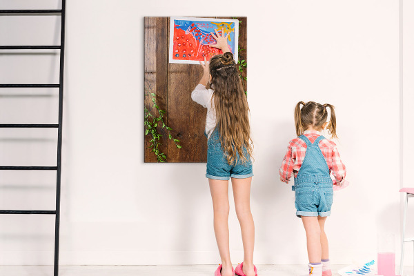 Decoratief glazen wandbord beschrijfbaar en magnetisch Stijlvol bord voor foto's en notities