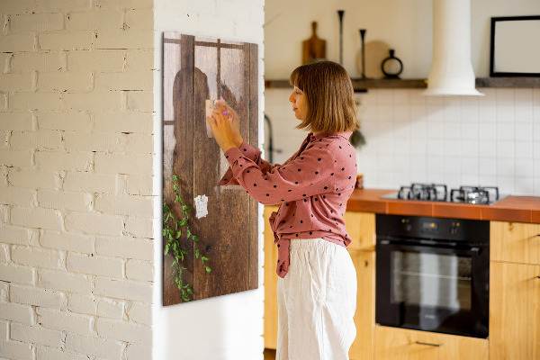 Decoratief glazen wandbord beschrijfbaar en magnetisch Stijlvol bord voor foto's en notities