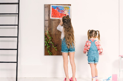 Decoratief glazen wandbord beschrijfbaar en magnetisch Stijlvol bord voor foto's en notities