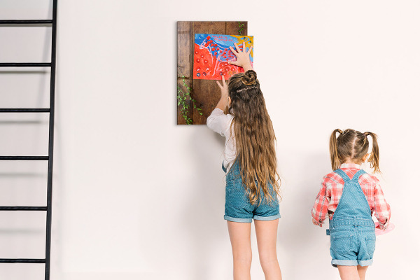 Decoratief glazen wandbord beschrijfbaar en magnetisch Stijlvol bord voor foto's en notities