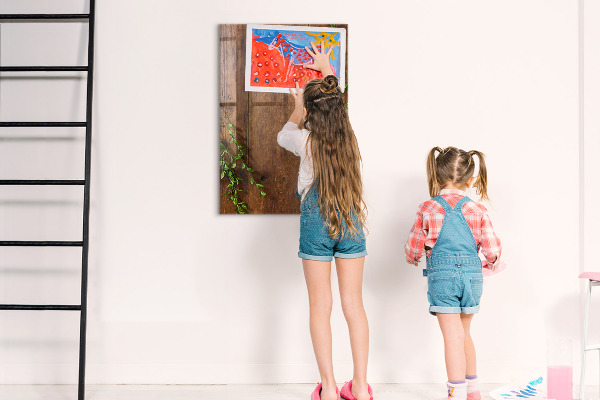 Decoratief glazen wandbord beschrijfbaar en magnetisch Stijlvol bord voor foto's en notities
